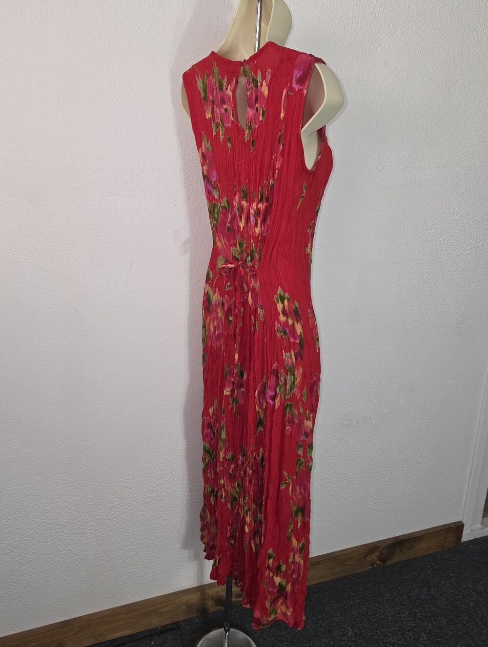 American Angel Dress Midi Tie Back Sleeveless Red Size S Small - Picture 9 of 16